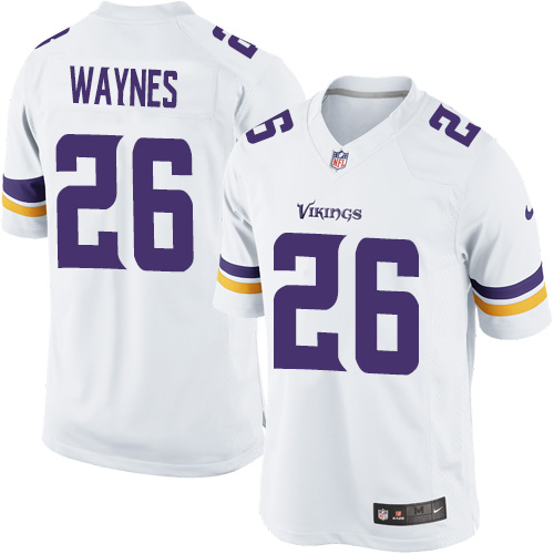 Youth Limited Trae Waynes Nike Jersey White Road - #26 NFL Minnesota Vikings